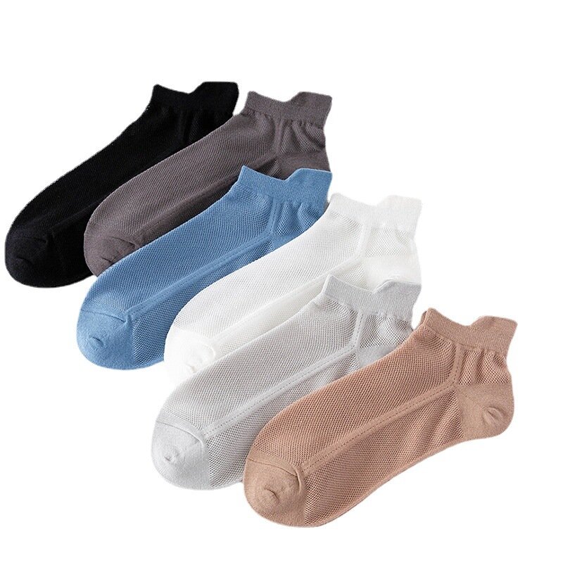 Chaussettes de sport décontractées en coton respirant pour hommes, absorbant la sueur, confortables, ultra-minces, affaires, mode, 3 paires