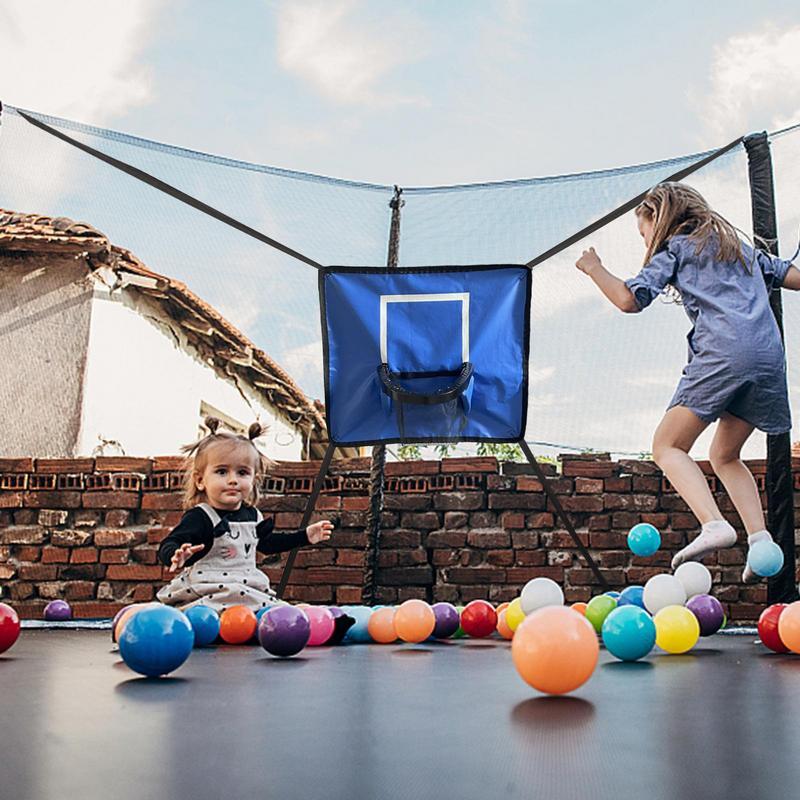 Trampolim Basketball Hoop for Kids, Jogo de encosto portátil impermeável