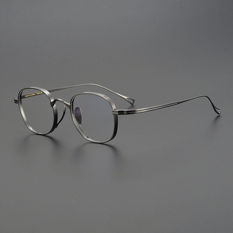 Kacamata Oval Vintage Pria Wanita, bingkai kacamata miopia mewah bingkai kacamata Titanium optik nomor tinggi