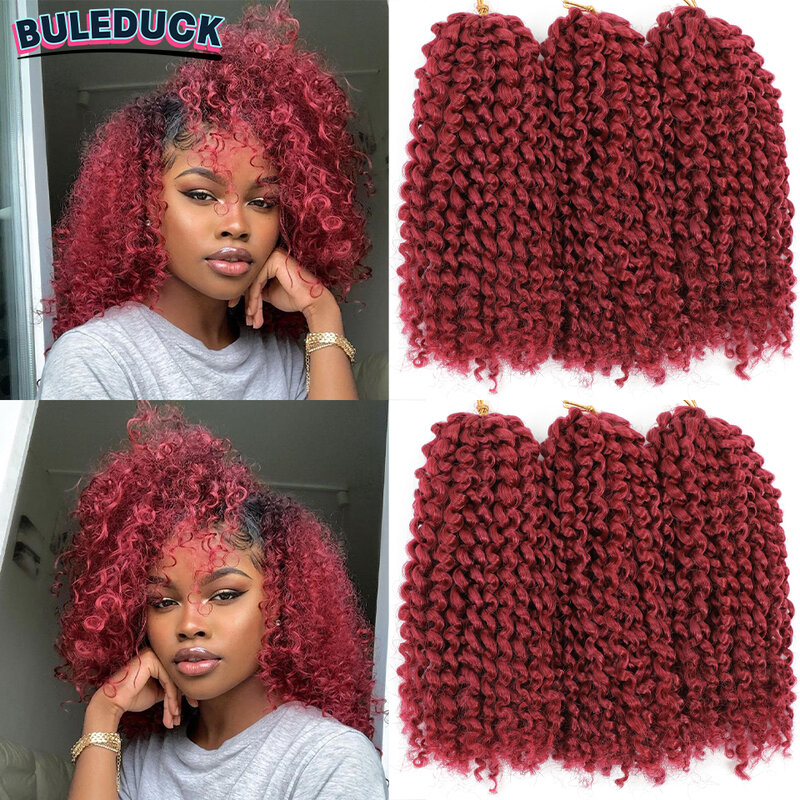 1-12 Bundles Short Marlybob Crochet Hair 8 Inches Ombre  Extensions Marlybob Jerry Curl Jamaican Bounce Soft Locs Crochet Hair