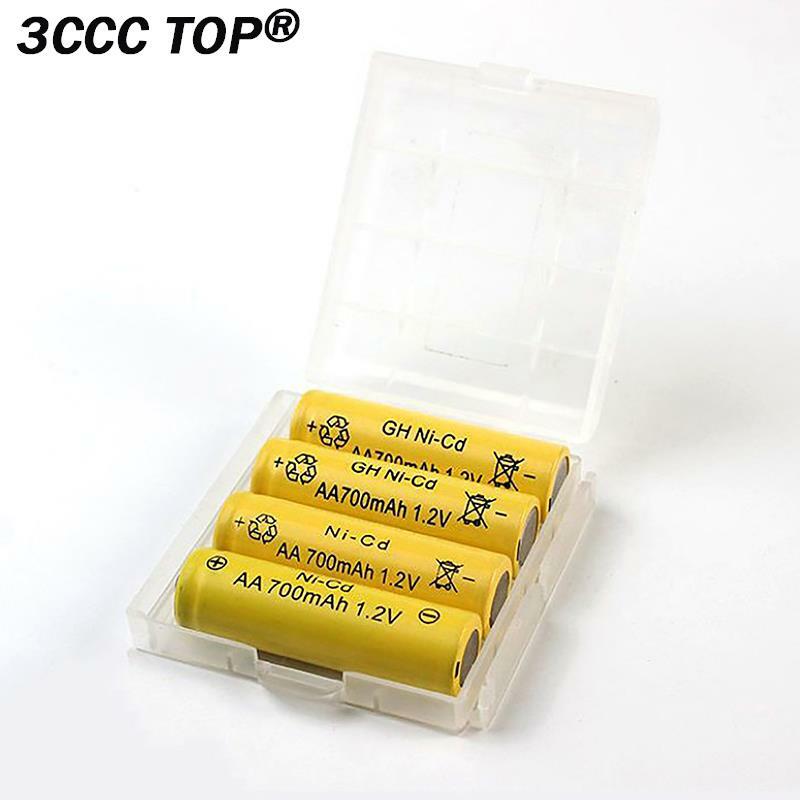 1PCS Battery Storage Box Hard Plastic Case Cover Holder Protecting Case With Clips For AA AAA Battery Storage Box Translucent