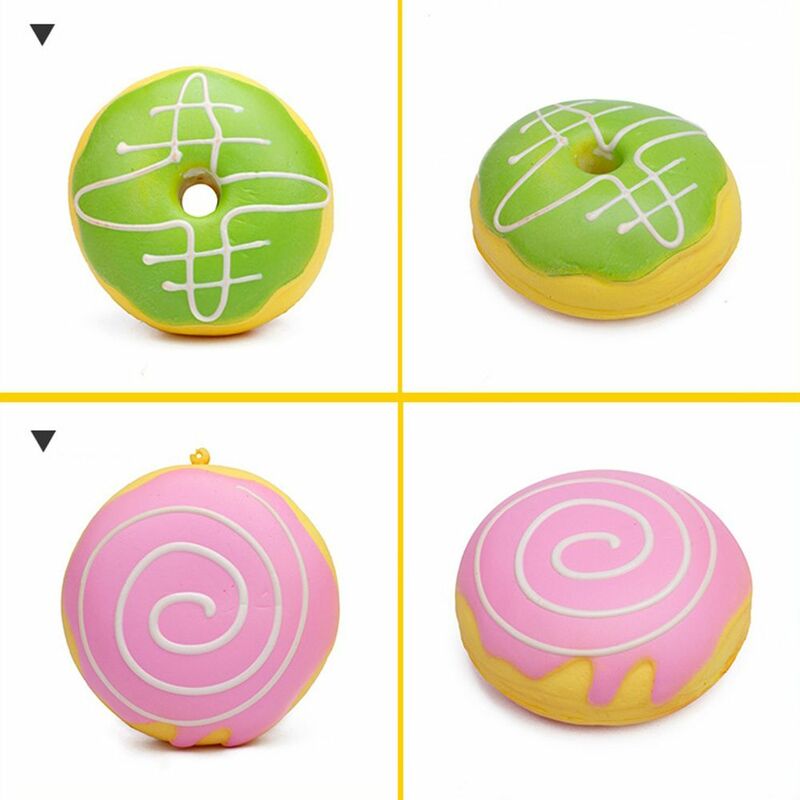 Fake Donuts Cake Toys, PU Doughnut Bread, Comida realista artificial, Sobremesa falsa para decoração de festa doméstica
