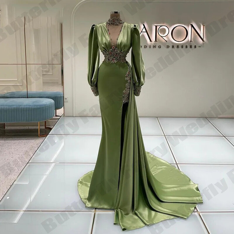 Seksowna syrenka bankietowa damska suknia wieczorowa luksusowa piękna dekolt z dekoltem w serek sukienki tostowe bal uroczyste przyjęcie urodzinowe
