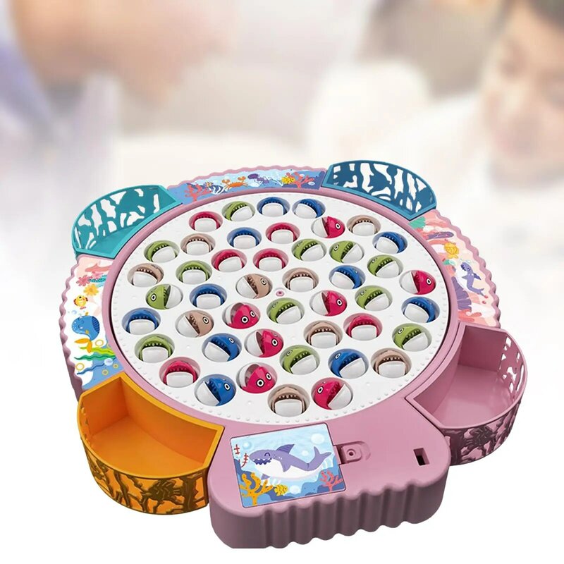 Rotating Fishing Game Birthday Gifts Early Educational Practice Motor Skills for Kids Toddlers Party Favors Family Age 3 4 5 6 7