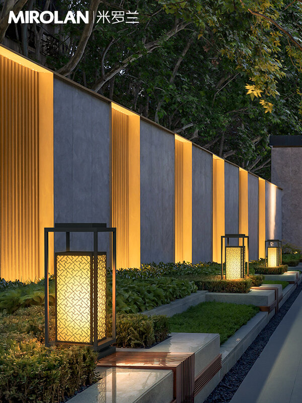 Lampe LED solaire imperméable d'extérieur, luminaire de paysage, idéal pour une villa ou un jardin