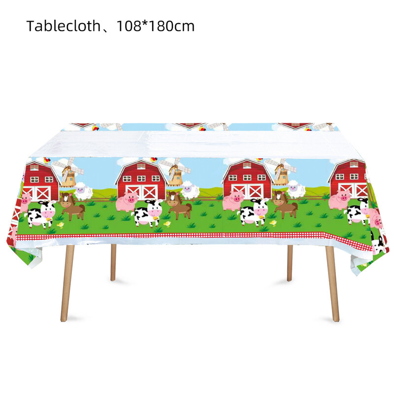 Farm Animal Cow Birthday Party Decorations Tableware Set Kids Favor Balloon Banner Tablecloth Baby Shower Kids Party Supplies