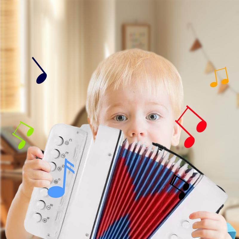 لعبة أكورديون موسيقية محمولة للأطفال ، التطوير المبكر ، لعبة موسيقى تعليمية للأولاد ، الأطفال ، المبتدئين ، عيد الميلاد