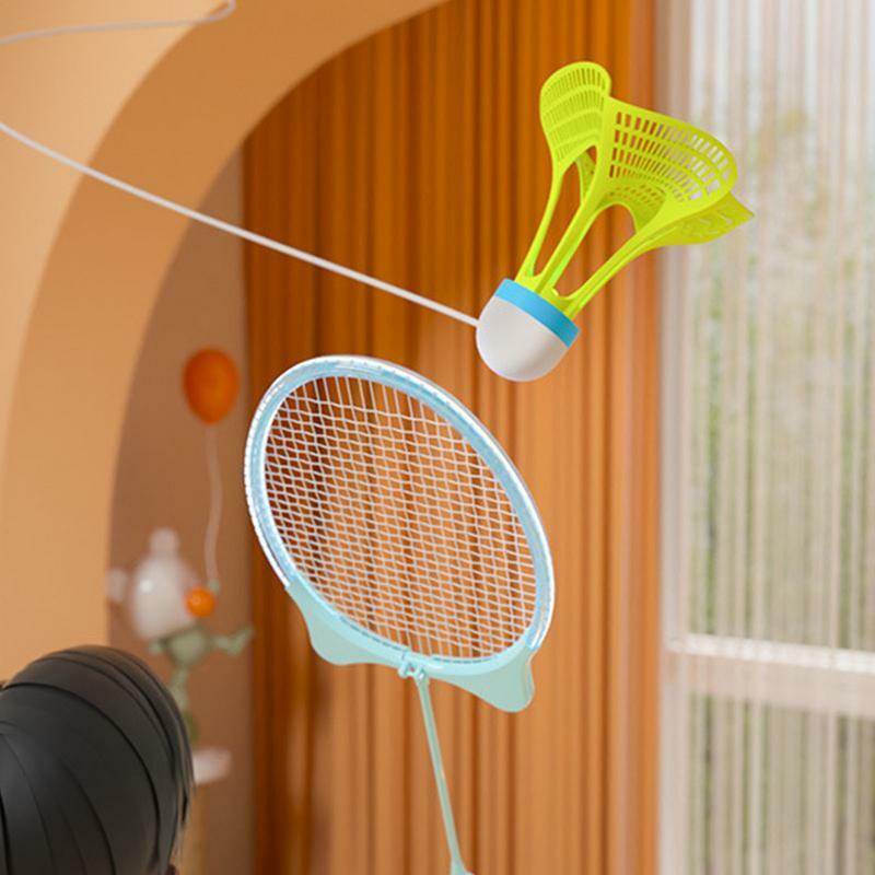 Badminton jednoosobowy trener odbicia świecące piłki badmintona samoobsługowy Rebounder z wysoce elastyczny linami dla jednego gracza