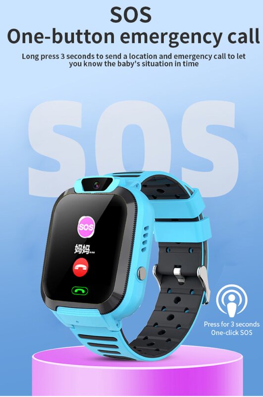 Q16S jam tangan pintar anak laki-laki perempuan, jam tangan cerdas GPS pelacak tahan air Digital terhubung