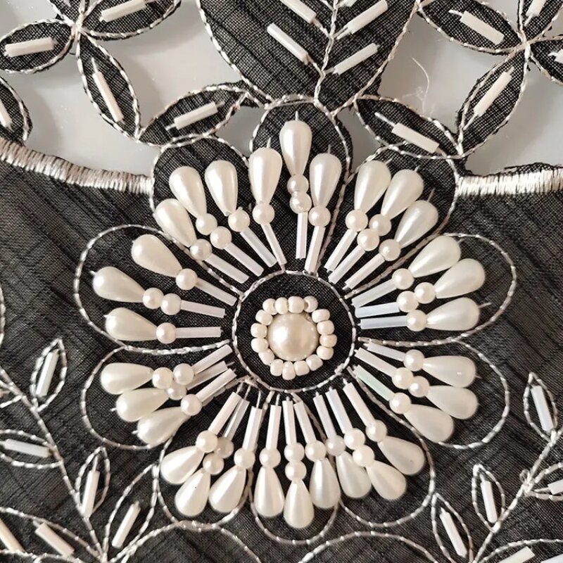 Czarny europejski luksusowe koronki zroszony wisiorek haft obrus meble elektryczne pyłu szmatka Tapete boże narodzenie ślub