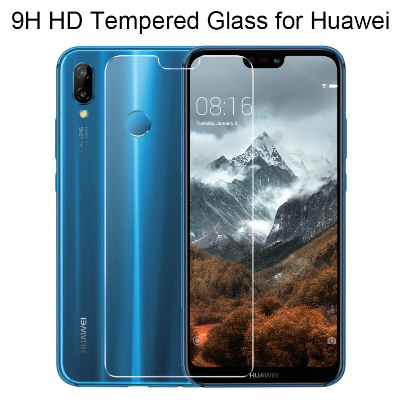 3ชิ้นอุปกรณ์ป้องกันหน้าจอสำหรับ Huawei P40 P20 P30 Lite Pro E กระจกนิรภัยสำหรับ Huawei P Smart Z Y7 Y6 2019 2021 Mate 20 Lite