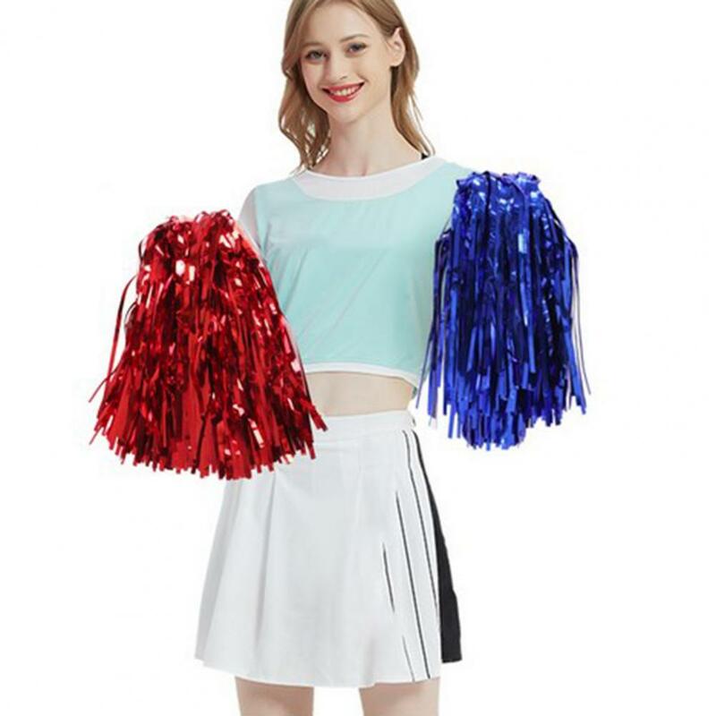 Cheerleader Pom Poms Vibrant Foil Cheerleading Pom Poms 18pcs Colorful Hand Flowers for Squads Party Supplies Foil Handle
