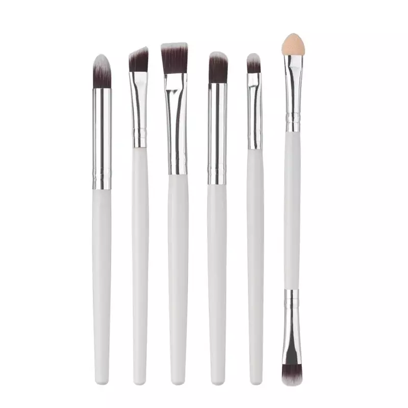 Maquiagem Brush Set, cosméticos, lábio, sombra, pequeno, 6pcs