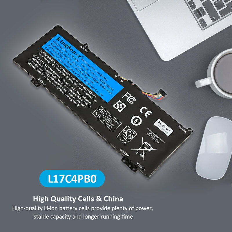 KingSener L17C4PB0 Baterai Laptop untuk Lenovo Xiaoxin Air 14139.14 IKBR 15139.15 IKBR Ideapad 530s-14IKB 530s-15IKB L17M4PB0 45WH