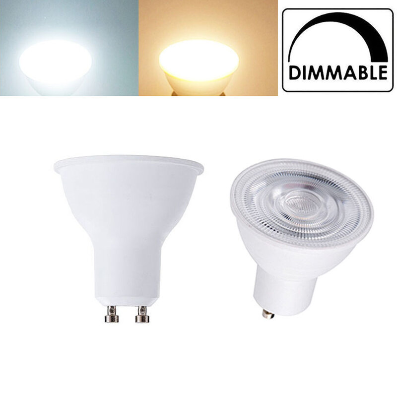 Dimmable GU10 LED Spotlight Bulbs 24 Degree Beam Angle COB 7W 110V 220V Cold Warm White Replace Halogen Lamps For Home Decor