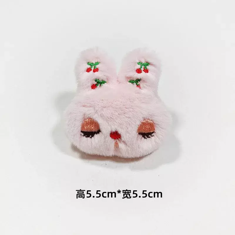 6*5,5 cm süße Kaninchen puppen Applikation für DIY Kleidung Hut Kopf bedeckung Patch Nähen Handwerk Handschuhe Socken Dekoration