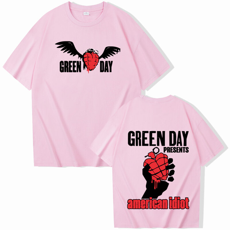 Zielony dzień zbawiciela zespół koszulki Unisex Harajuku Hip Hop z okrągłym dekoltem koszule z krótkim rękawem prezent dla fanów