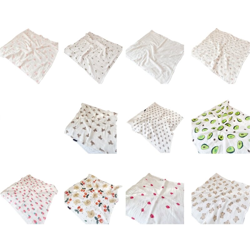 Baby Blanket Cotton Receiving Blanket Breathable & Lightweight Multiuse Blanket