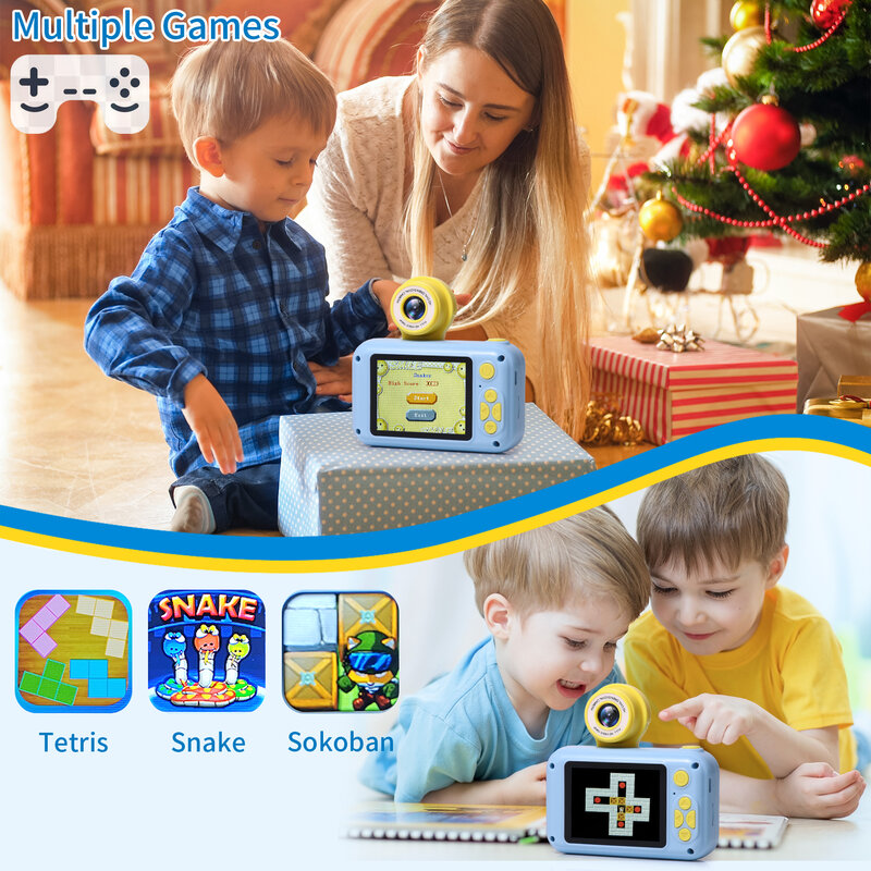 ألعاب كاميرا للأطفال محمولة باليد ، شاشة IPS مقاس 2.4 بوصة ، تكبير رقمي ، فيديو ، طفل صغير ، طفل رضيع ، 180 ° Flip ، Len ، أطفال