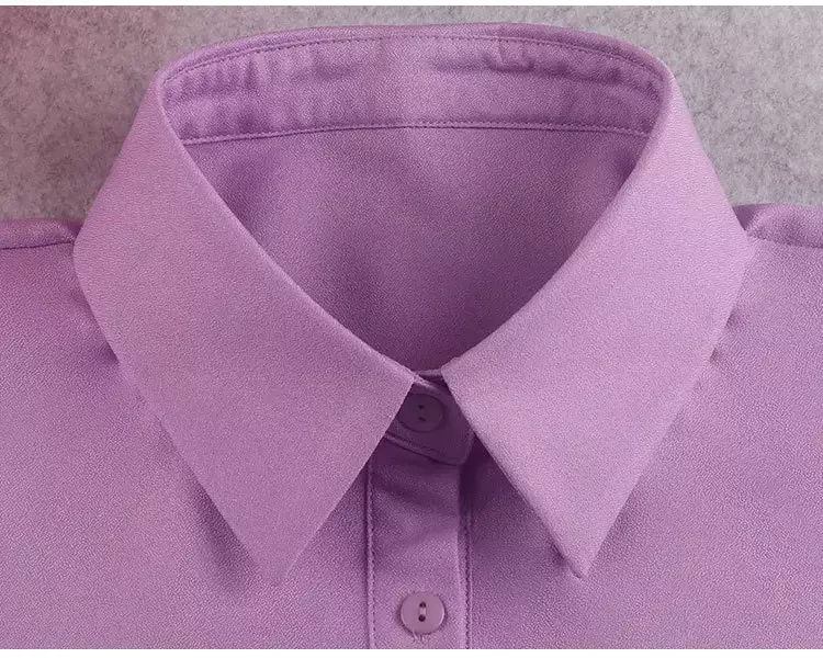 Camisa de solapa púrpura para niñas, cuello desmontable, camisa de solapa extraíble, cuello falso, accesorios de suéter falso