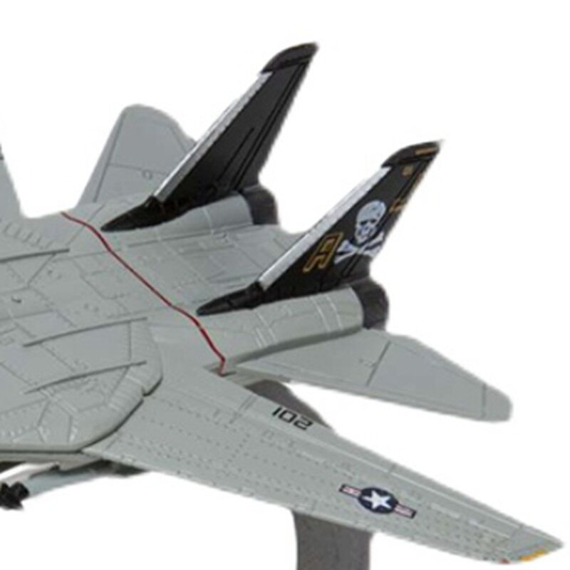 Diecast American F-14 Militarized Combat Fighter Aircraft Alloy & Plastic Model 1:144 Scale Toy Gift Collection Simulation