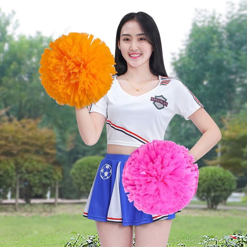 1pair Game Pompoms Cheap Cheerleading Cheering Flower Ball Apply to Dance Sports Match Supplies and Vocal Concert Decorator Poms