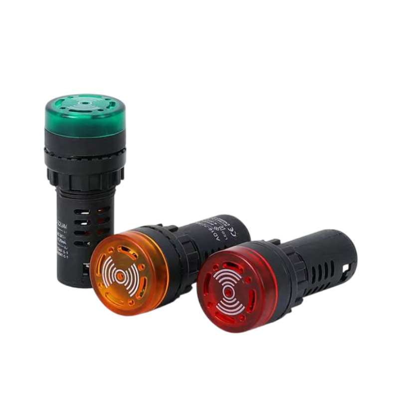 1pcs AD16-22SM 12V 24V 110V 220V 380V 22mm Flash Signal Light Red LED Active Buzzer Beep Alarm Indicator Red Green Yellow Black