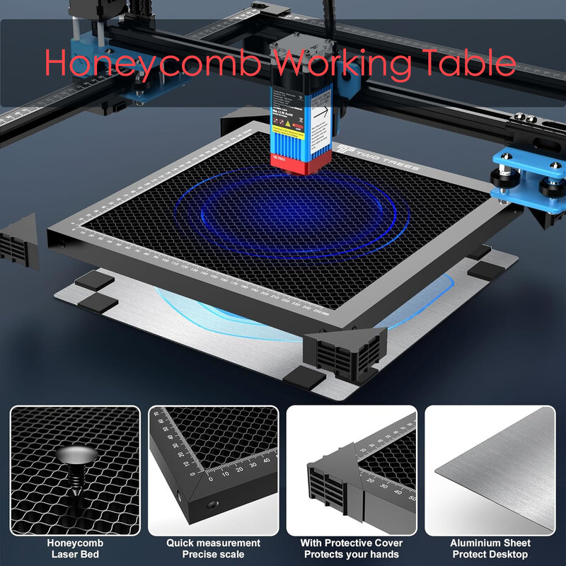 레이저 조각 기계 고속 절단 기계 도구, Co2C 절삭 기계, 레이저 조각기용 벌집 조각 작업 테이블