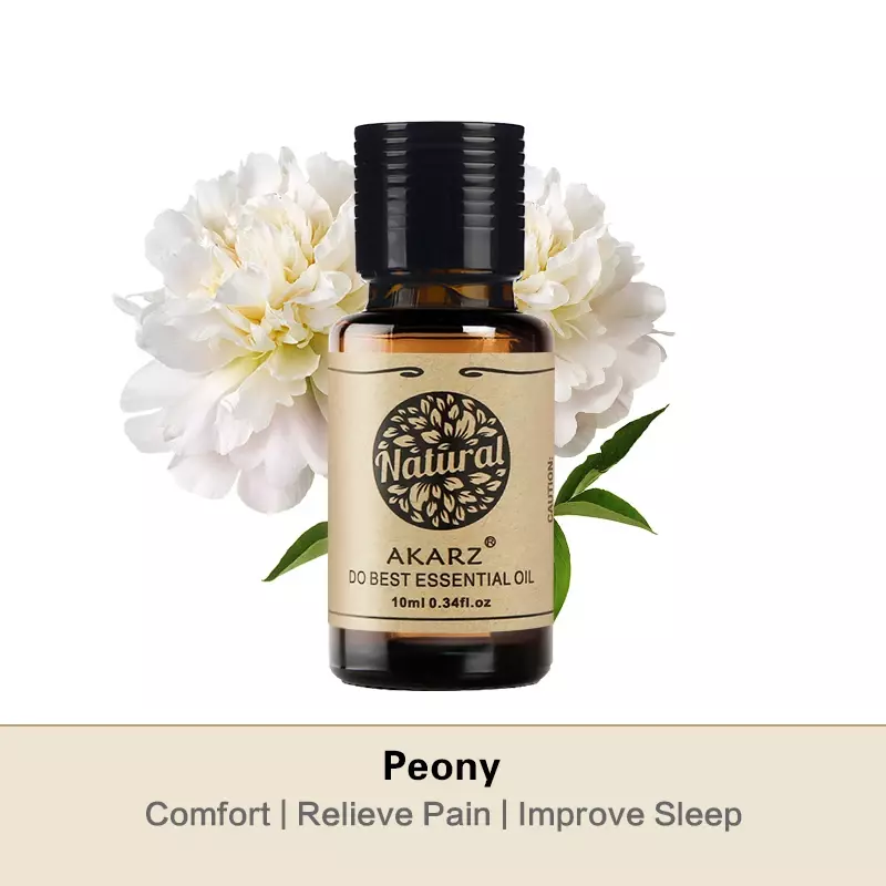 AKARZ Peony Essential Oil Natural Aromatherapy Moisture Retention Skin Whitening Purify Air Antioxidant Peony Oil