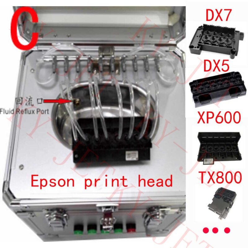 Líquido de limpeza ultrassônico da cabeça de impressão para epson dx4 dx5 dx7 cabeça de impressão máquina de limpeza ultrassônica profissional mais limpo