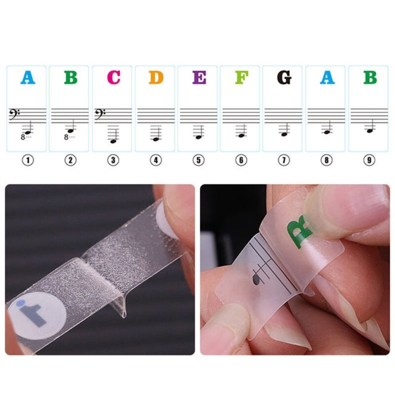 Removable Piano Keyboard Sticker Piano Notes Guide Labels Self-Adhesive Stickers