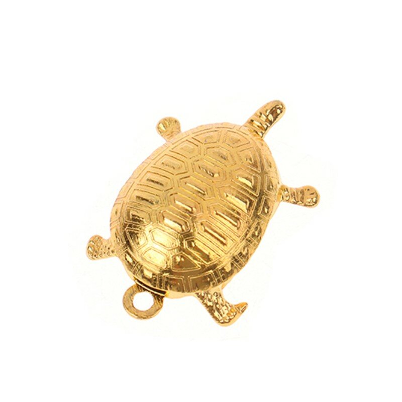 1PC LUCKY Fortune Wealth Feng Shui Golden Turtle Pendant Money Chinese Golden Coin Home Car Office Decor Tabletop Ornaments Gift