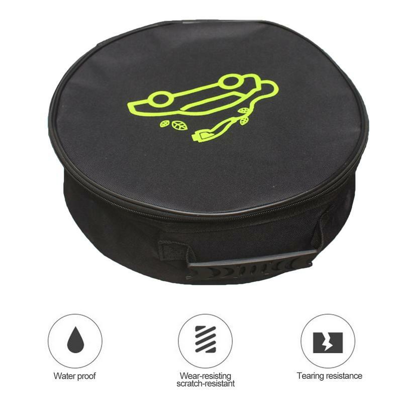 EV Cable Storage Bags Car Charging Cable Storage Bag Waterproof And Flame Retardant Square And Round EV Cable Organizer For