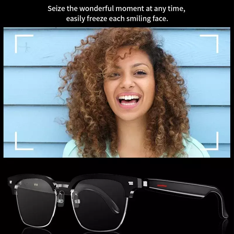 Kamera 2024 Inteligentna muzyka Okulary przeciwsłoneczne Słuchawki Bezprzewodowy zestaw słuchawkowy Bluetooth Dźwięk HIFI Słuchawki Okulary do jazdy Połączenie w trybie głośnomówiącym