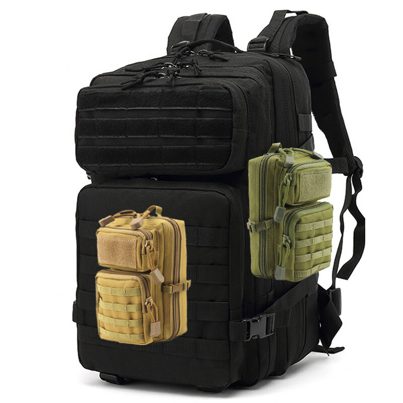 다기능 전술 파우치, 군용 몰리 힙 웨이스트 EDC 가방 지갑, 휴대폰 홀더 가방, 캠핑 하이킹 사냥 패니 팩
