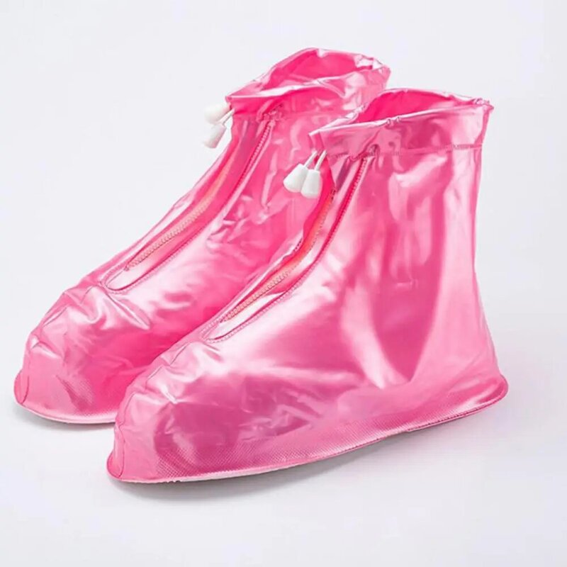 Pelindung sepatu hujan mudah dibersihkan, penutup sepatu pelindung PVC anti air anti Slip multifungsi