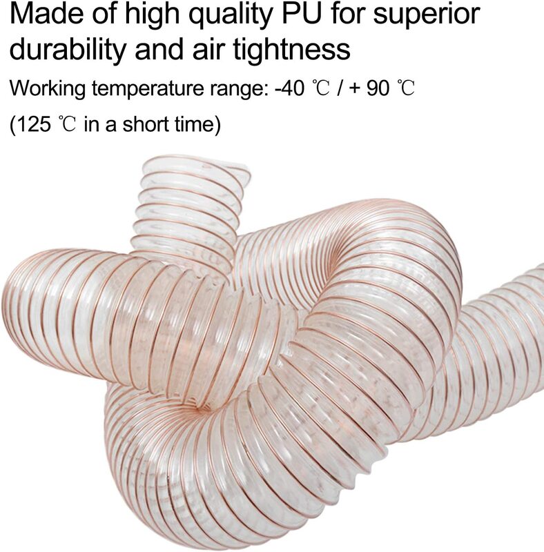 Niestandardowy wąż PU poliuretanowy przewód miedziany wąż z drutu stalowego przezroczysta torba próżniowa rura teleskopowa wentylacja