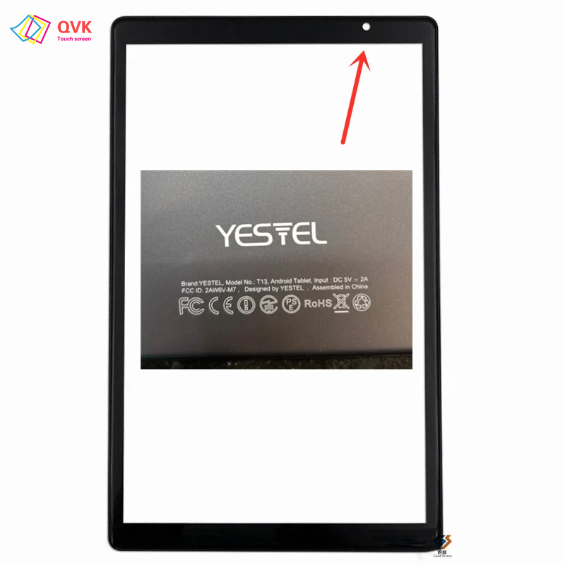 Nuovo nero 10,1 pollici per Yestel T13 FCC ID muslimate Tablet Touch Screen capacitivo Digitizer Sensor pannello di vetro esterno