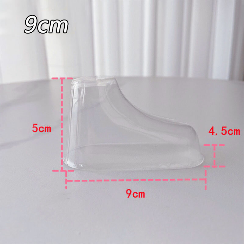 10pcs Baby Shoe Display Stand Clear Pvc Child Booties Showcase Support Frame Reusable 8/9/10/10.5/11/12cm