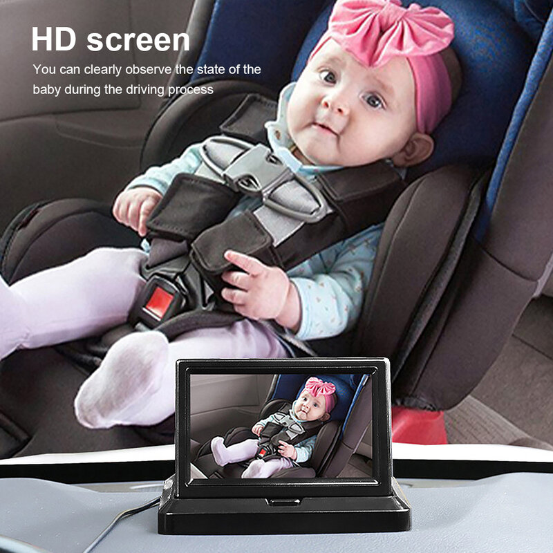 Детское сиденье камера Детская безопасность часы инструмент высокое разрешение автомобильное зеркало