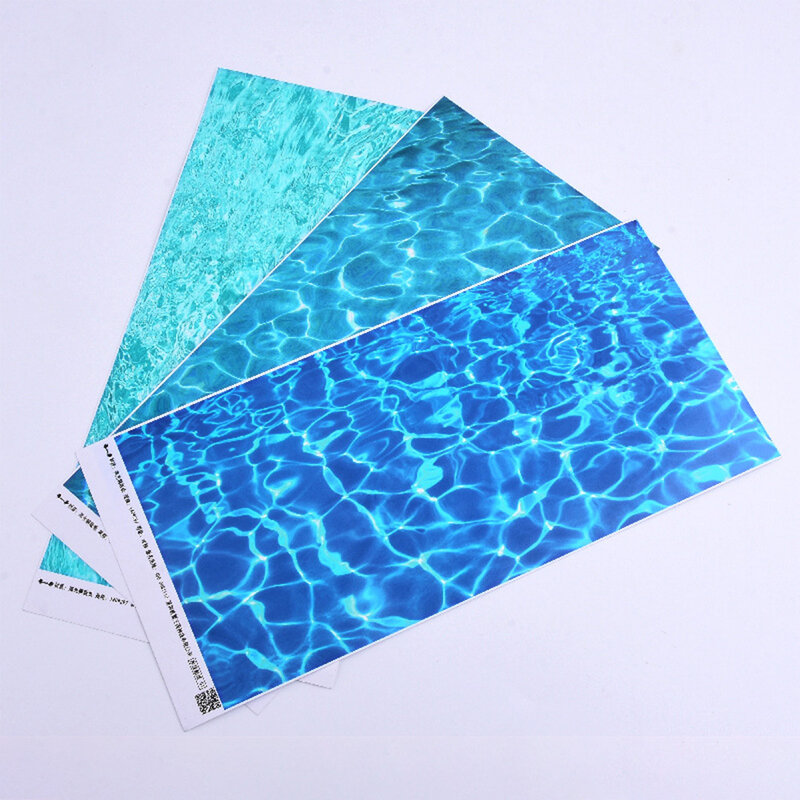 Simulation Wasser muster Papier Sand tisch Schwimmbad Zubehör Diorama Landschaft für DIY Modellbahn Layout