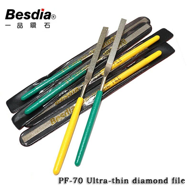 Besdia diament miękka rączka Ultra cienki pilnik o grubości PF-70 0.5 0.8 1.0mm do polerowania matryc