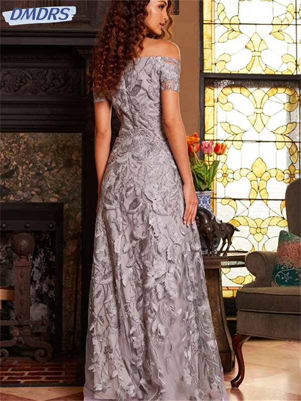 Charmante Blumen applikation A-Linie Ballkleid 2024 charmantes Abendkleid klassisches kurzärmliges boden langes Kleid vestidos de novia