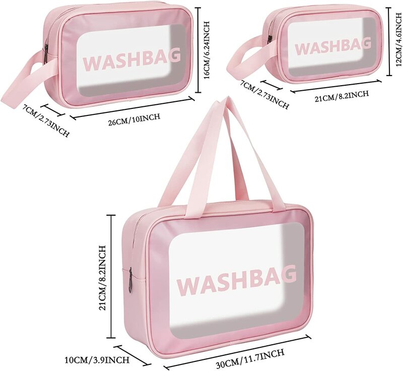 Maquiagem Bag Portátil Viagem Wash Bag Feminino Transparente Storage Pouch Outdoor Girl Grande Capacidade Cosmetic Organizer Beauty Case