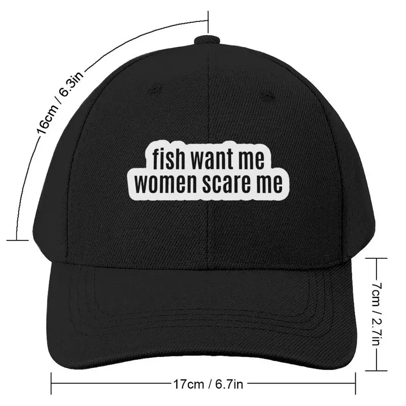 Fisch will mich, Frauen erschrecken mich Baseball mütze Golf Hut Mann Wild Ball Hut Mützen für Frauen Männer
