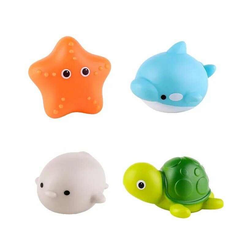 Luminous Floating Animals Brinquedos de banho para crianças, Natação Água Light Play Brinquedos, Baby Bathtub Net, Brinquedos de banho para animais de pesca