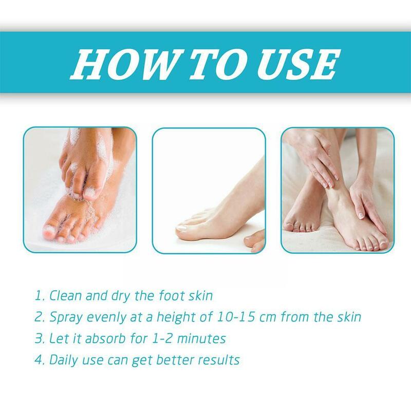 Foot Deodorant Spray 30ml Foot Odor Eliminator Spray for Foot Skin Moisturizing Anti Cracking Deodorizing Nail Repair Fresh U1Z3