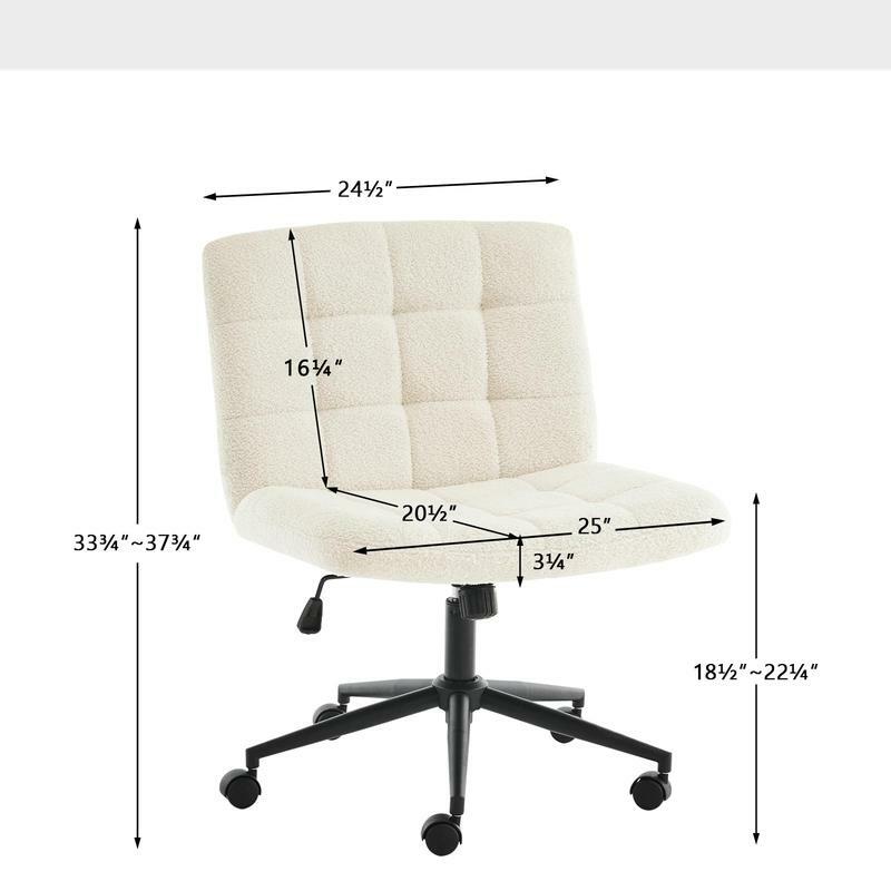 Silla de escritorio Sherpa con brazos anchos, asiento Ancho ajustable en altura, para el hogar y la Oficina