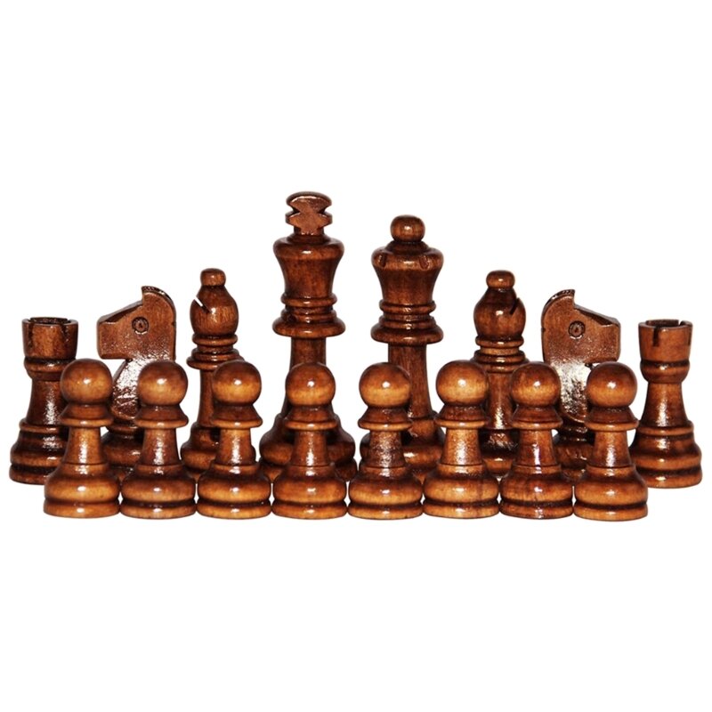 Conjunto substituições peças estatueta peões jogo xadrez 32 peças 2,2 polegadas King Figures