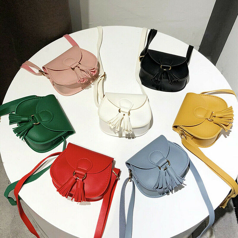 2022 Baby Summer Clothing Women Girls Fashion Small Shoulder Bag Leather Waist Bag Solid Tassel Handbag Ladies Wholesale Gifts